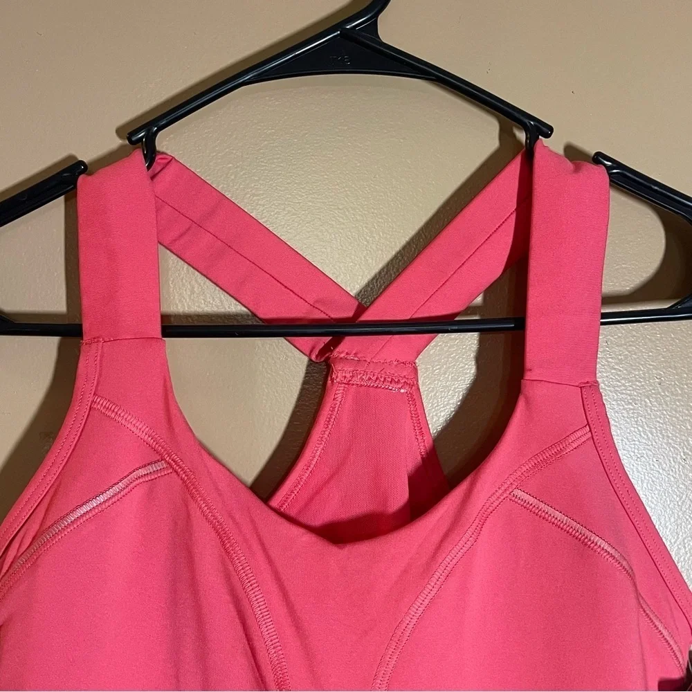 Athleta Horizon Tank Top Size Small Pink Built-In Bra Crisscross Back NWT - Picture 4 of 9